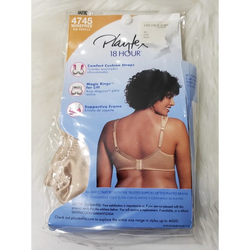 Playtex 18 Hour Ultimate Lift & Support Bra 4745 Nude Size 36DD New